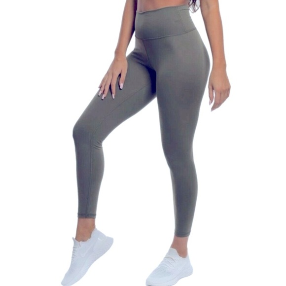 ECHT Like New Force Crunch Leggings in Greyish Olive Size Medium - Picture 2 of 6